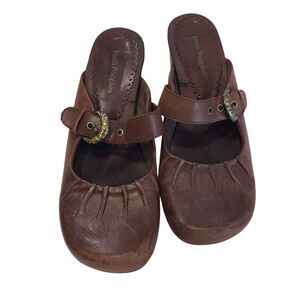Hush Puppies Women's Leather Mary Jane Clogs, Size 9 M